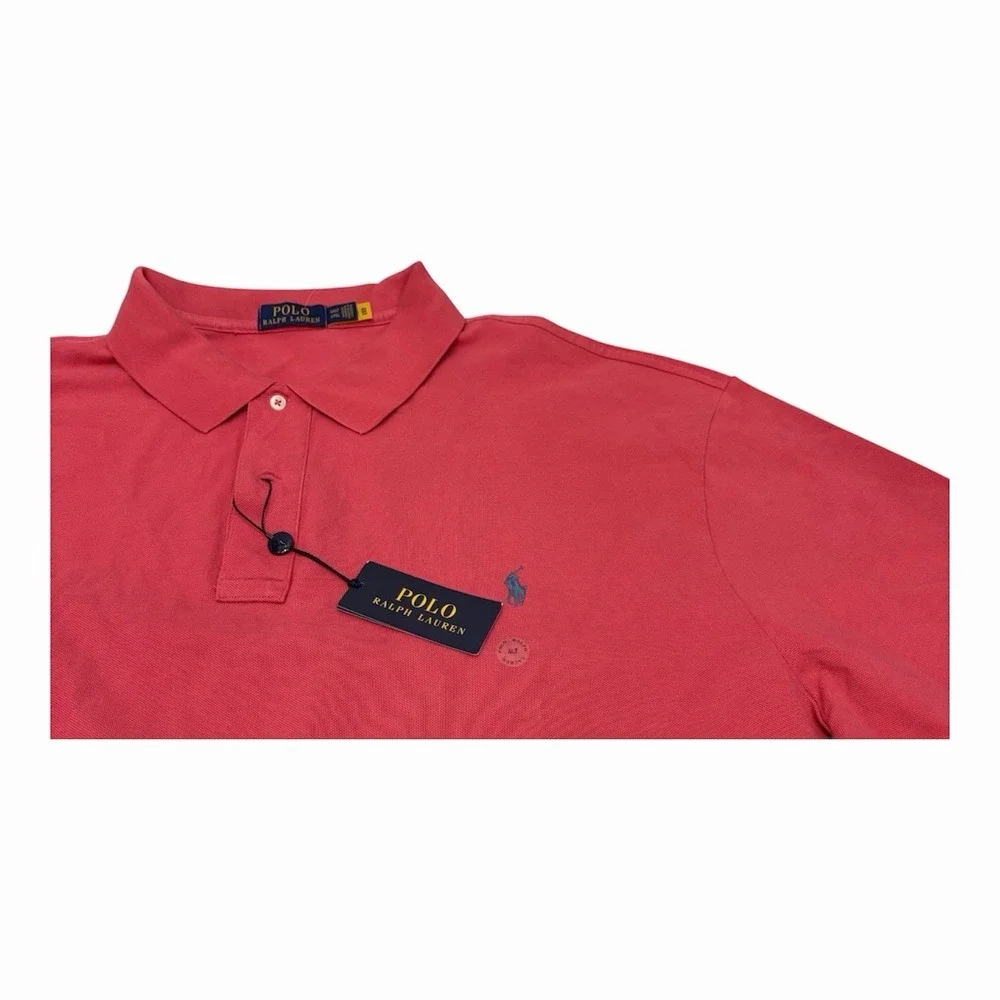 POLO RALPH LAUREN Red Sky Custom Slim Fit Mesh Polo Shirt Size 4XLT NWT